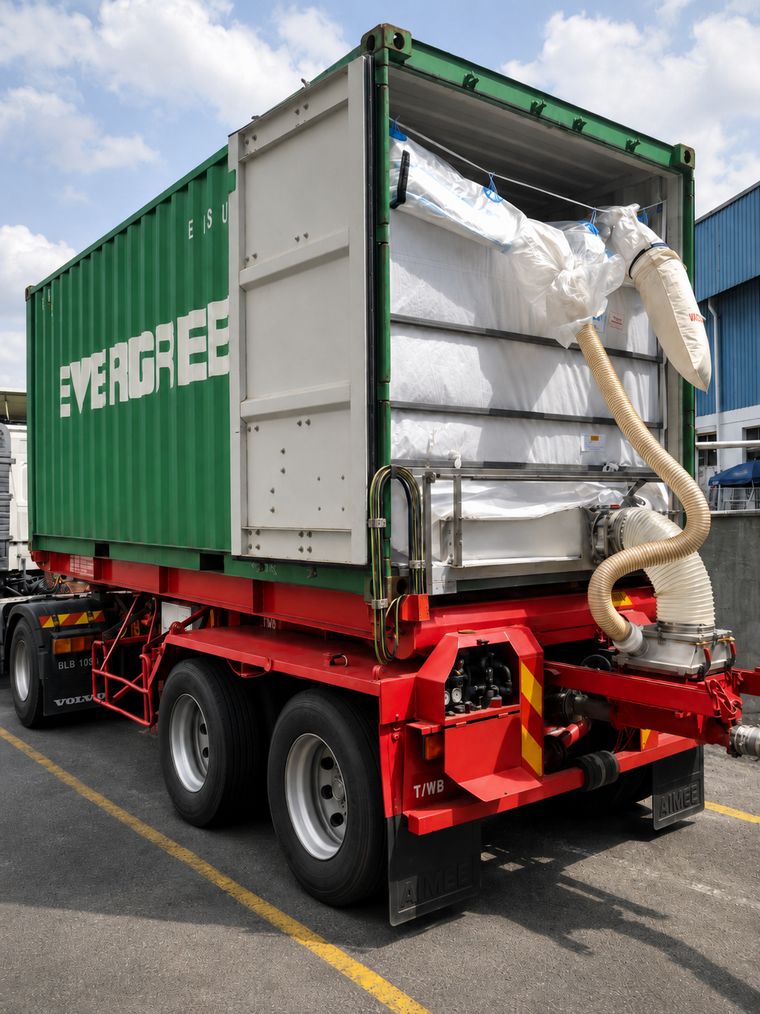 Professional dry bulk tipping and pneumatic discharge operation
